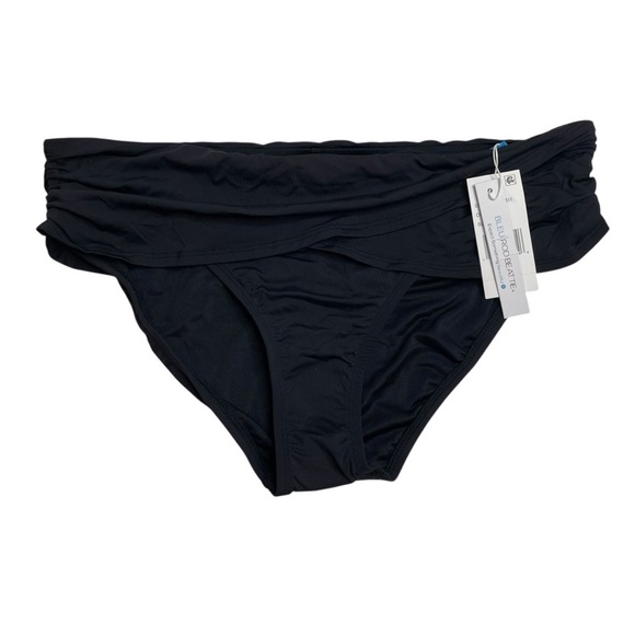 Bleu Rod Beattie Kore Sarong Hipster Swim Bottoms Black Size 12 New - Picture 1 of 6